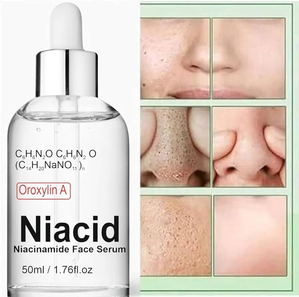 Natural Niacid Face Serum - Skin Brightening Serum, Anti-Aging, Skin Repair, Supercharged Face Serum, Niacide with Oraxylin A Face Serum for Acne Marks, Open Pore, Blemishes & Oil Control with Zinc (4) :