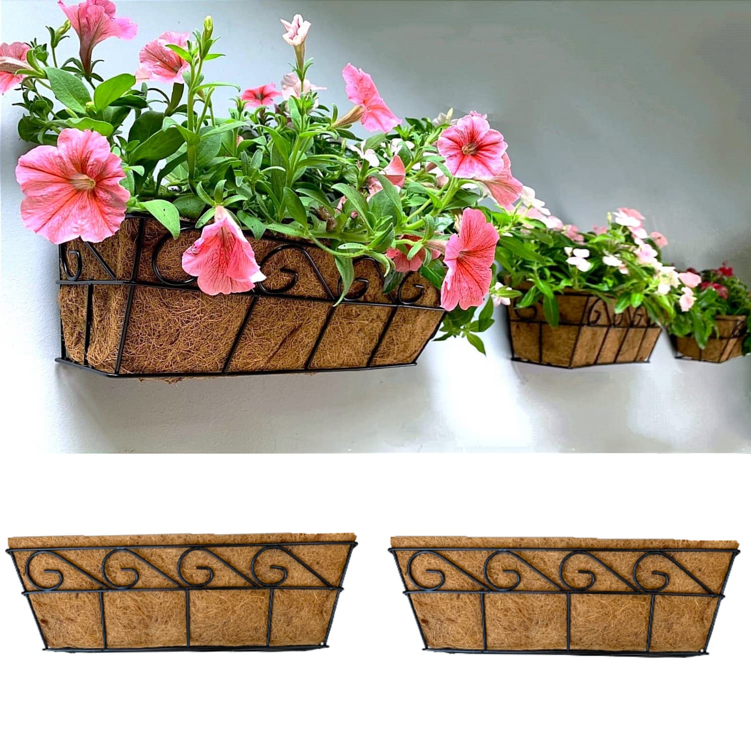 Buy LaLaGreen Wall ers 16 Inch, 2 Pack Window Flower Boxes Basket