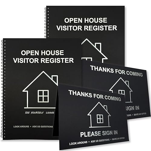 2 Pack Open House Sign-In Book for Visitors & Guest