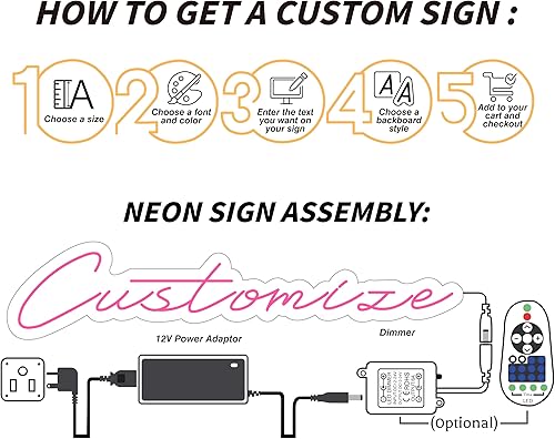 Miniatura 6 de LC Letreros de neón personalizables para tienda decoración de bar con luz regulable de pared para arte dormitorio decoración de pared 3 líneas de