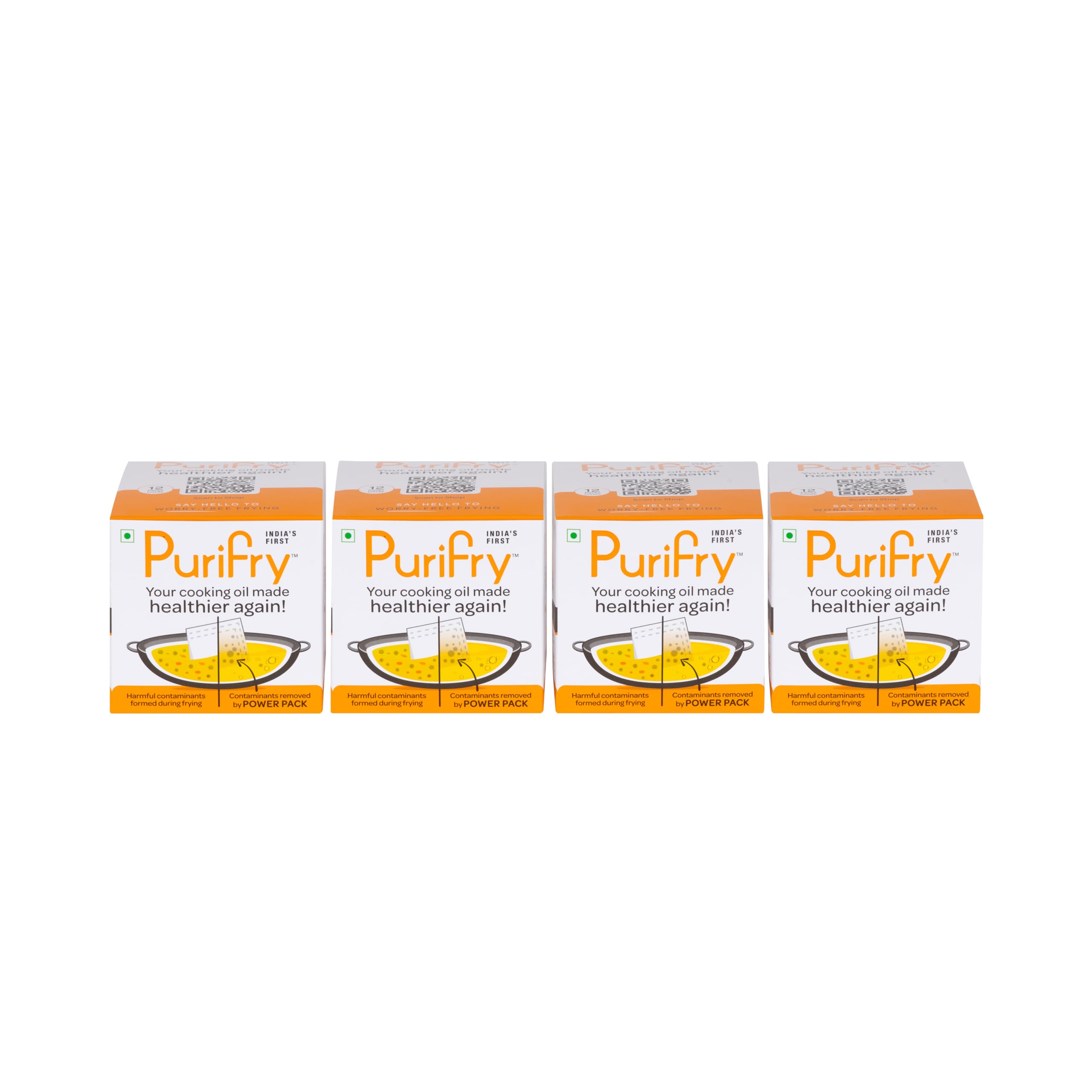 Purifry Power Pack | Reduces Harmful Contaminants Formed During Frying | Suitable For All Cooking Oils & Desi Ghee | Science-Backed | 12 Units in 1 Pack (Pack of 4) (B0CTTRK2R4) Amazon Price History, Amazon Price Tracker