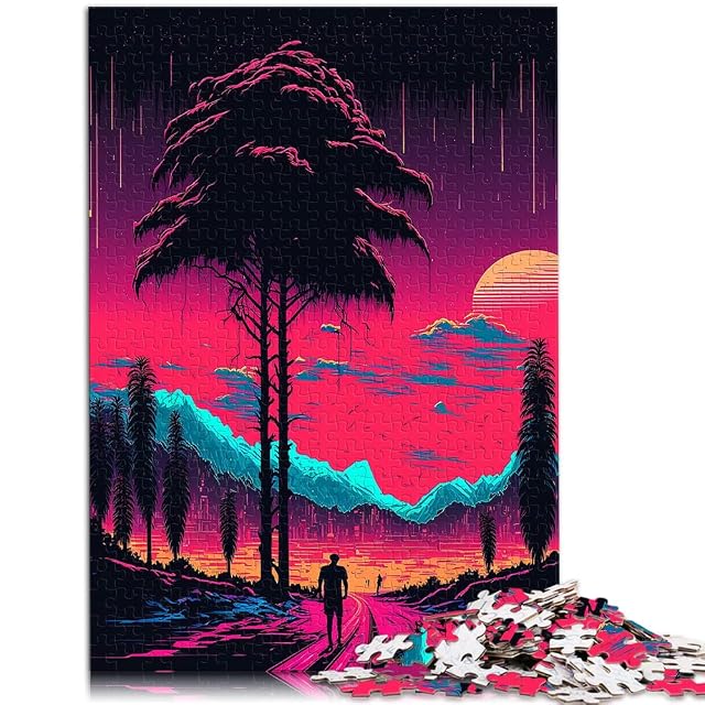 Rompecabezas para Adultos Adolescentes Vibrant Retro Scene Rompecabezas de 1000 Piezas Adecuado para Adultos…
