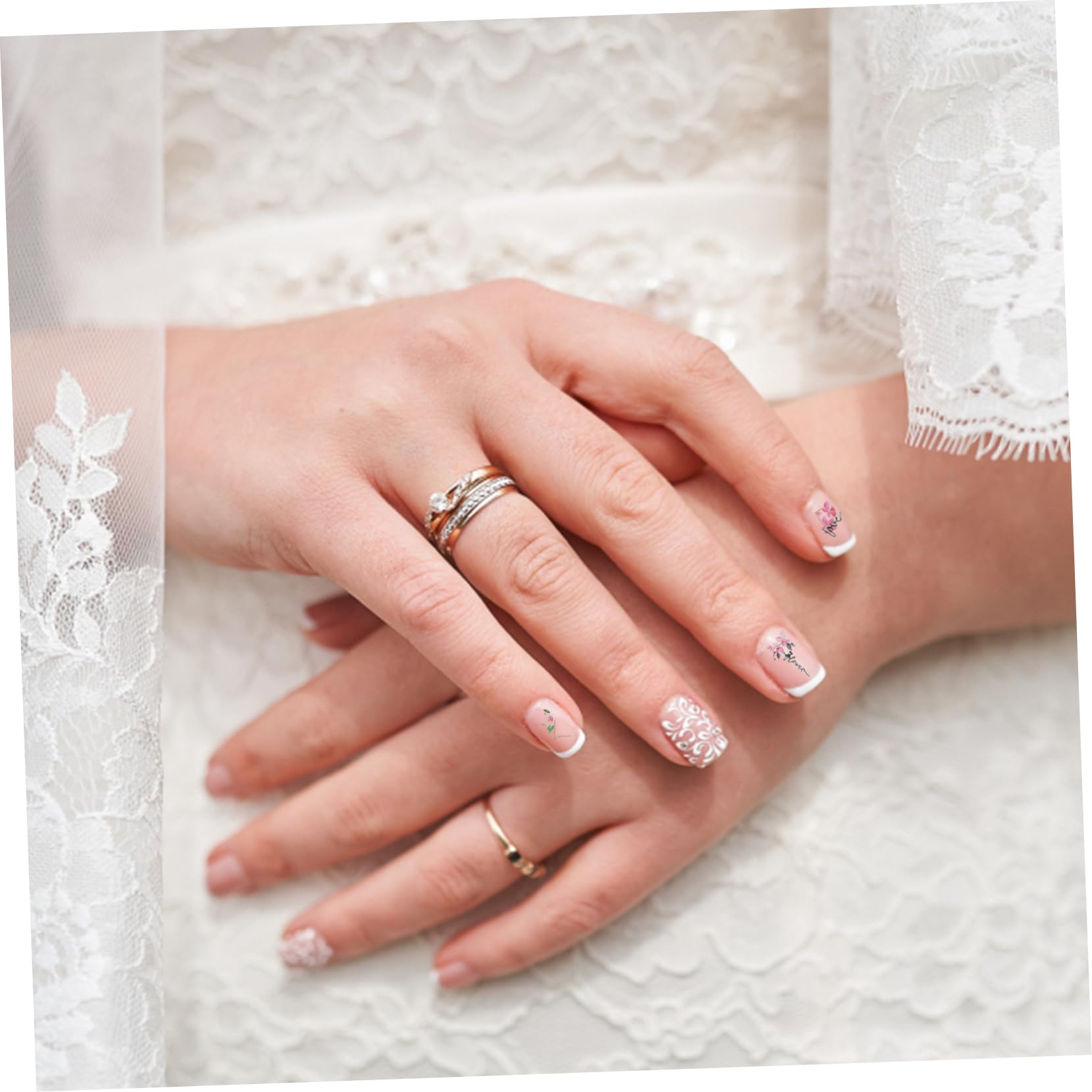 Beaupretty 15hojas Pegatinas De Uñas Autoadhesivas Efecto Relieve Para Decoración De Arte De Uñas Para Uso Profesional y Personal