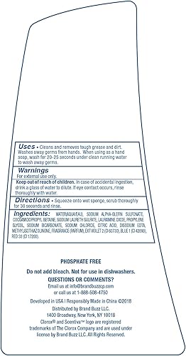 Miniatura 10 de Clorox Scentiva - Jabón para platos  Líquido de gran olor para lavar platos que corta a través de la grasa resistente rápidamente  Fórmula de