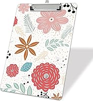 Vista 21 de Portapapeles de plástico A4, lindo portapapeles con clip tamaño carta estándar 9 x 12.5 pulgadas, decorativo para oficina para estudiantes, mujeres