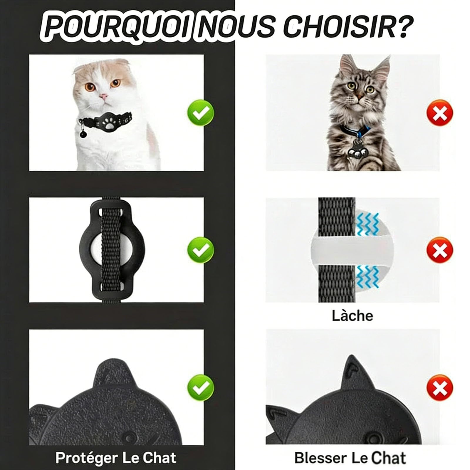 Collier GPS Chat, 2026 Nouveau Traceur Collier GPS pour Chien, sans Carte SIM, sans Abonnement Mensuel, Localisation Temps Réel,Compatible iOS Android,Imperméable et Durable (Rose)