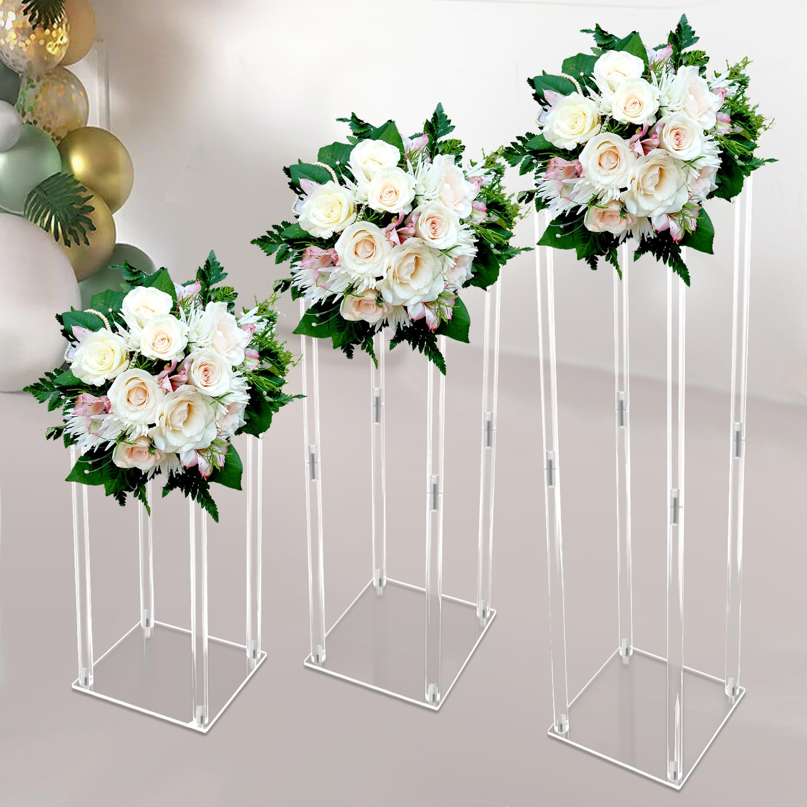 Supporto per fiori per matrimonio, centrotavola, 45, 60, 75, 80, 90, 100 cm, in metallo, per decorazione da tavolo, matrimonio, soggiorno, camera da letto, hotel