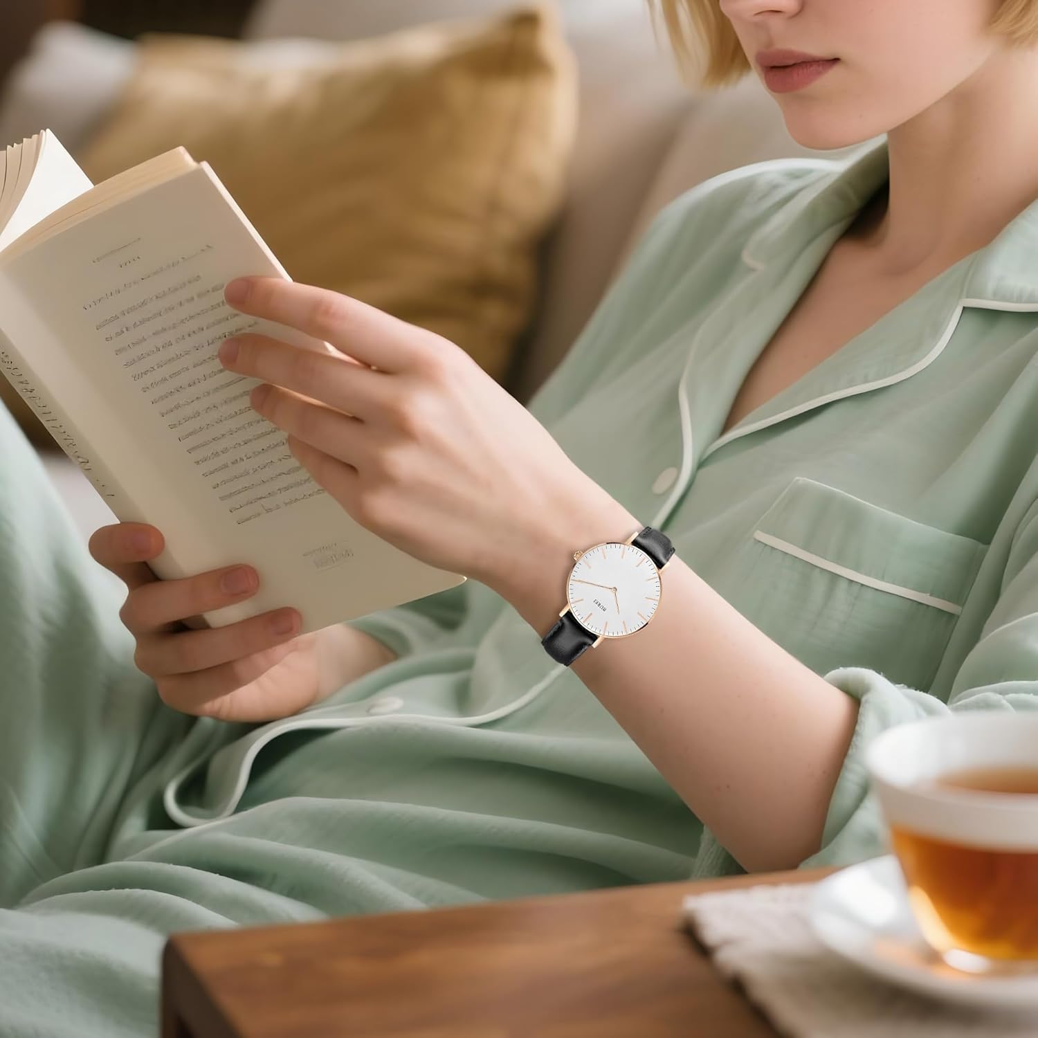 BUREI Womens Fashion Gold Stainless Steel Mesh Watch Analog Quartz Waterproof Ladies Watch Dainty Bracelet Wristwatch for Women,Gifts for Girlfriend - Image 7