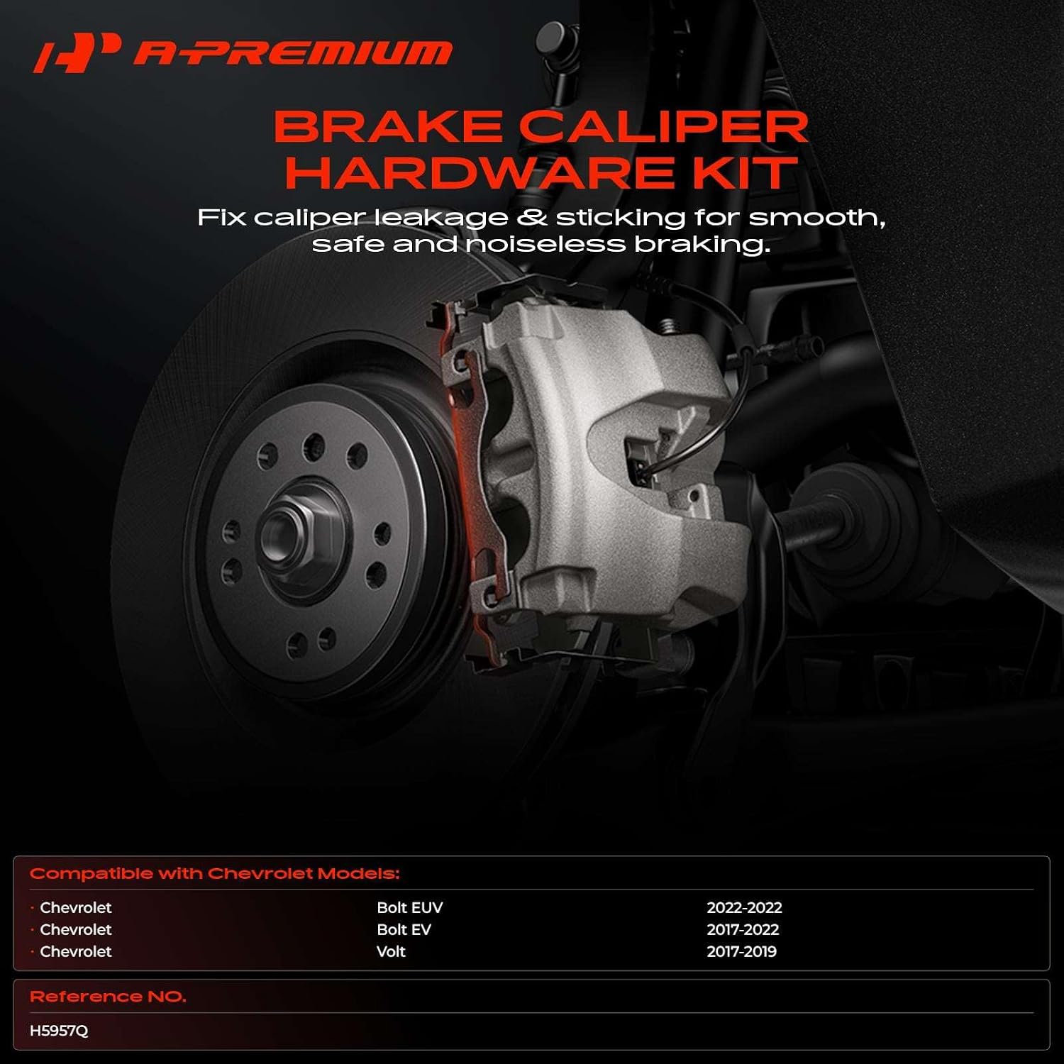 A-Premium Front Side Disc Brake Hardware Kit image 2