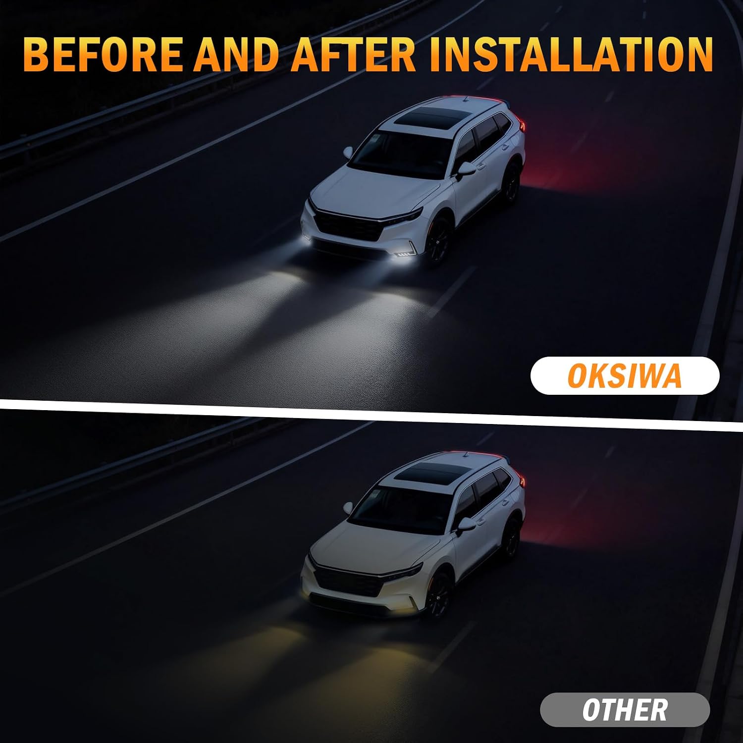 3-Color LED Daytime Running Lights for 2023–2025 Honda CR-V, Startup Animation DRL, White Running Light, Amber Turn Signal, Blue Night Light, LED Daytime Light Kit with Wiring Harness