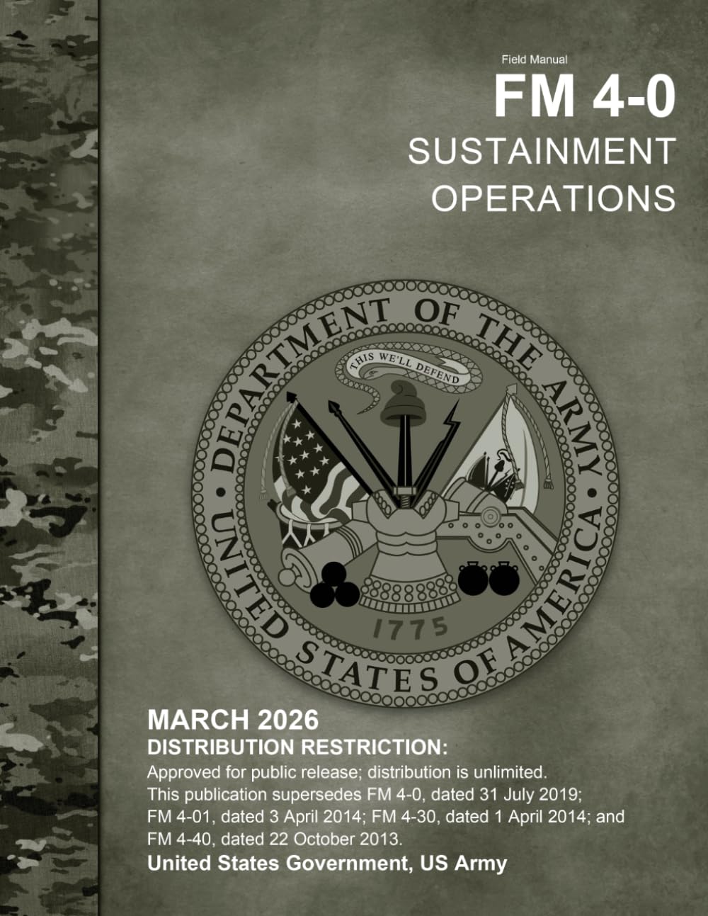 Field Manual FM 4-0 Sustainment Operations March 2026
