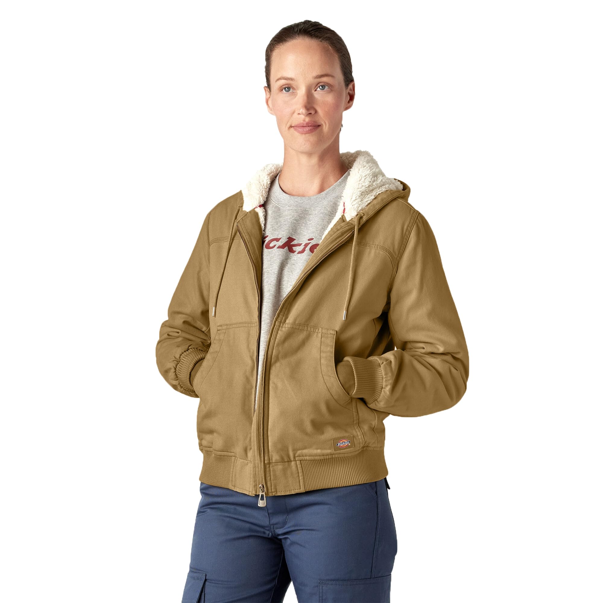 Dickies Womens Fleece Lined Duck Canvas Jacket