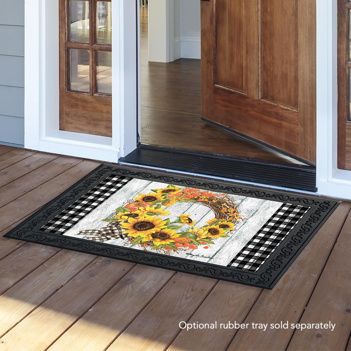 Briarwood Lane Sunflower Fall Wreath Welcome Doormat