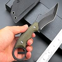 Vista 19 de C1117 Fixed Blade Knife,D2 Steel Blade +G10 Handle Outdoor EDC Survival Claw Knife with Kydex Sheaths(Black)