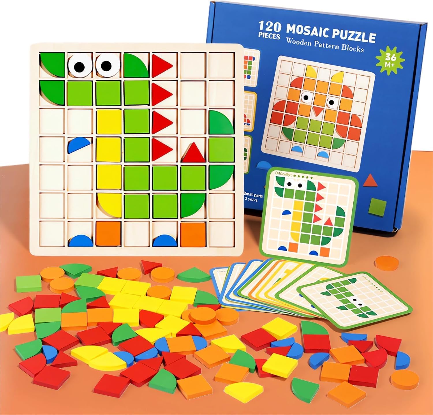 Little Mind 120pcs Creative Mosaic Puzzle,Wooden Pattern Blocks Set,Shape Matching Game,Wooden Puzzle Blocks,Tangram Puzzles for Kids,Montessori Preschool Learning Activity Toys (B0D9W9SX5L) Amazon Price History, Amazon Price Tracker