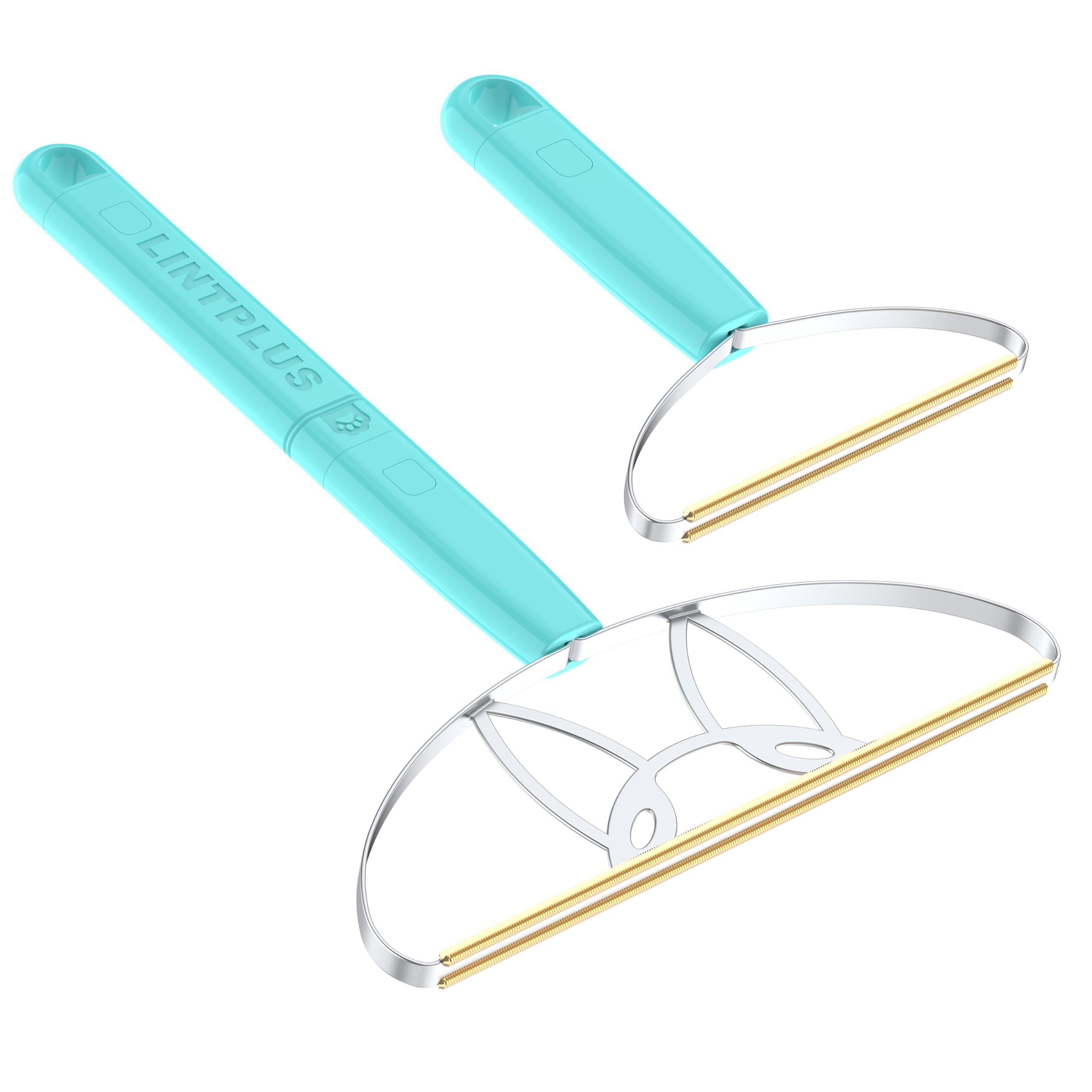 MAX &amp; Pro LINTPLUS Pet Hair Remover Bundle-2-in-1 Adjustable &amp; Fixed Handle Duo, Large + Compact Tools for Carpets, Furniture, Cars, and Tight Spaces