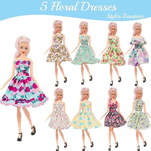 Miniatura 2 de 12 piezas de ropa de invierno para muñeca de niña de 11.5 pulgadas, colección de ropa de muñeca de moda que incluye abrigo de felpa con lentejuelas,