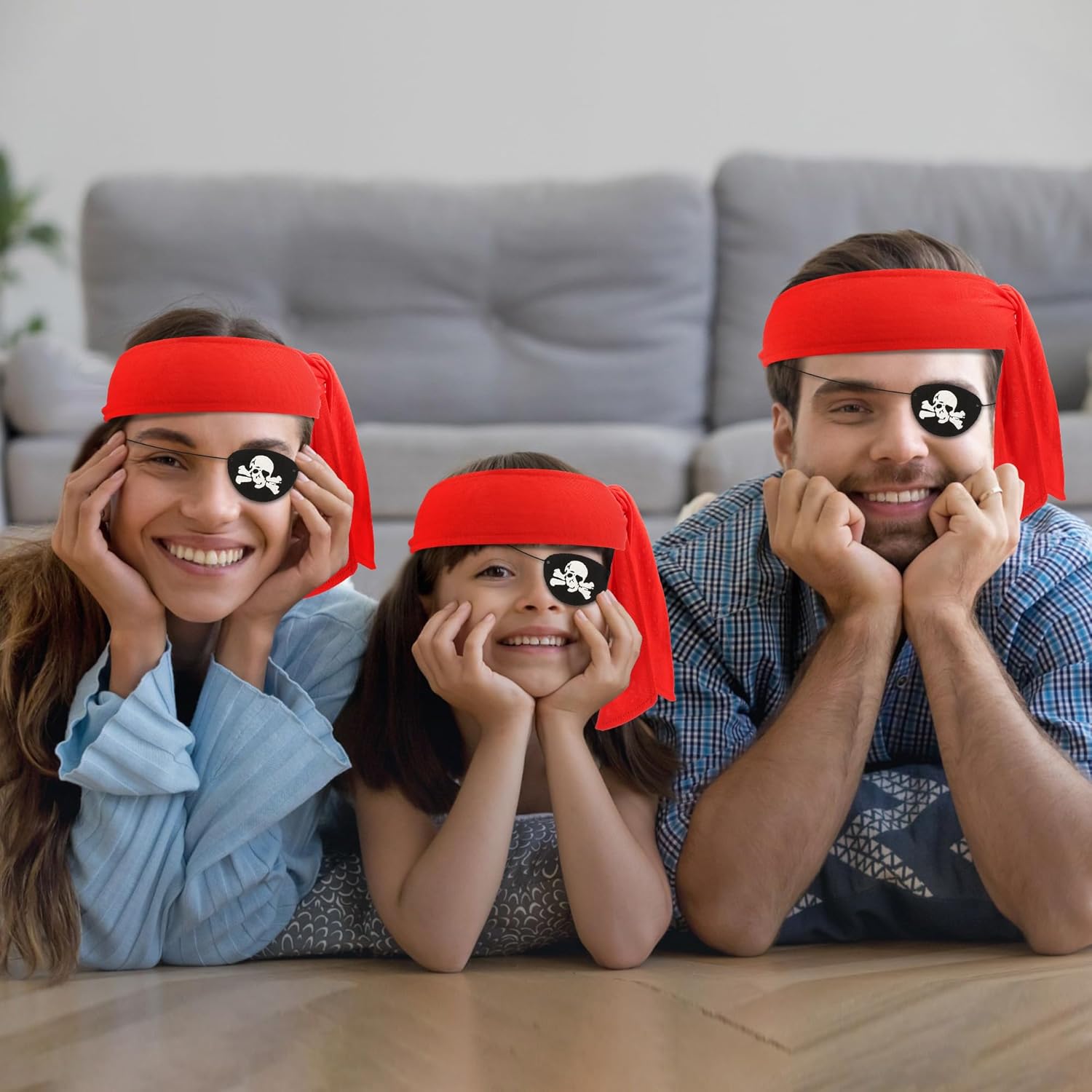 Chanaco 12Pcs Pirate Accessories Costume Women Pirate Bandana Supplies for Men Eye Patches and Headband Outfit Party Favors for Cosplayer - Image 4