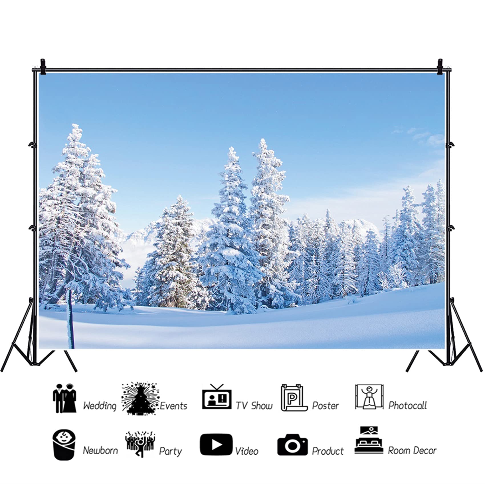 Renaiss 3x2.5m Glitter Photo Toile de Fond Abstrait Ciel Étoilé Doré Bokeh Spot Sequin