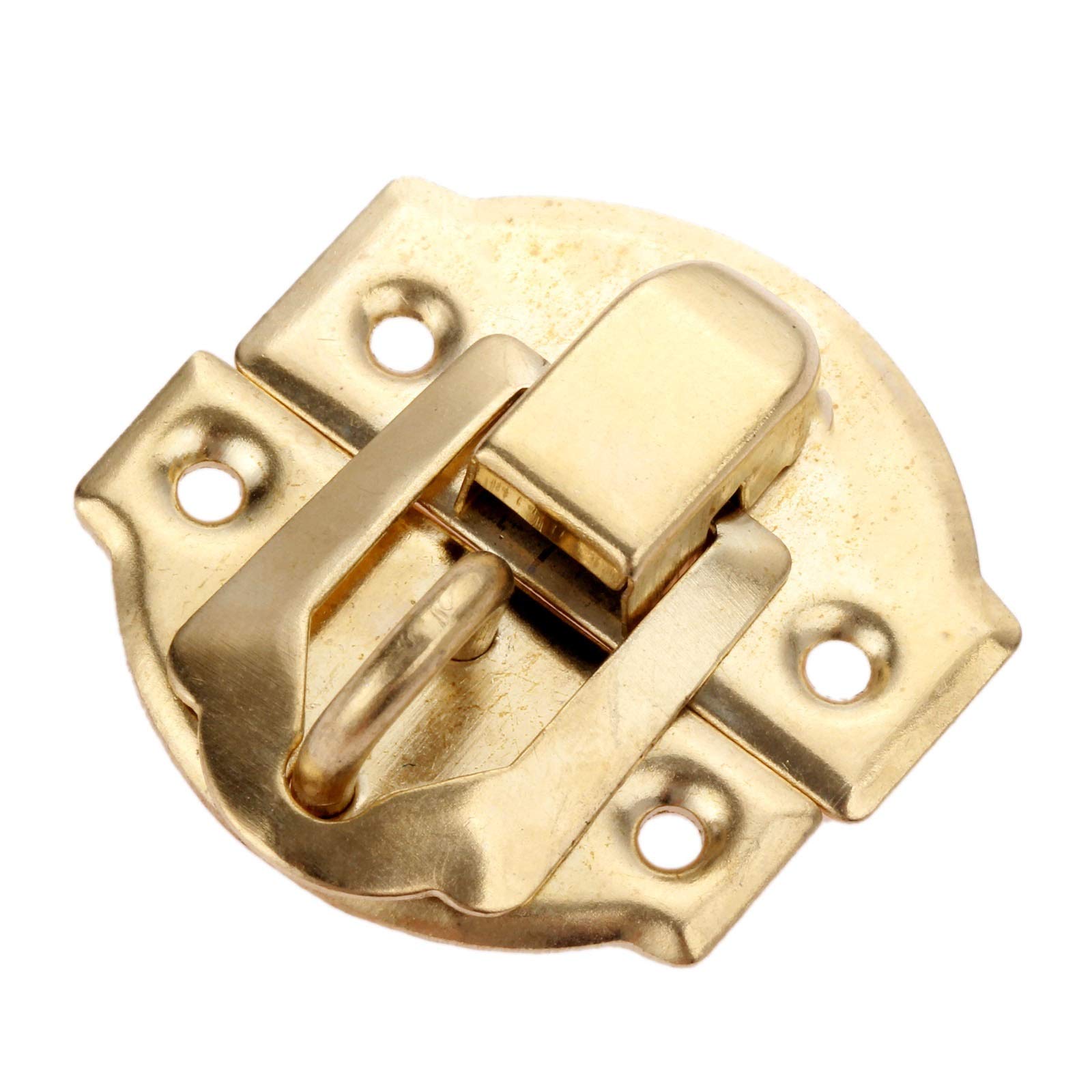 SHALLEZSOU Key Hasp Lock 10Pcs Gold Box Latches Hasps Lock Catch for Jewelry Chest Suitcase Vintage Hardware 27x29mm