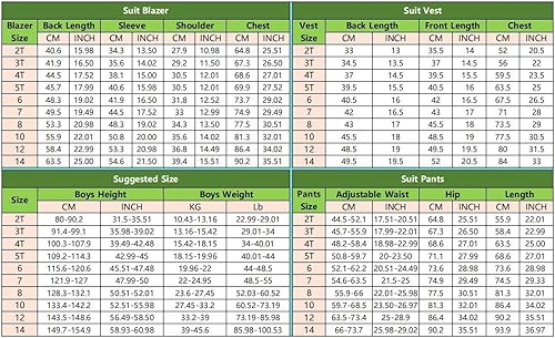 Miniatura 6 de Trajes de 2 piezas para niño, conjunto de traje ajustado para niños pequeños, trajes formales de esmoquin de boda para portador de anillos para