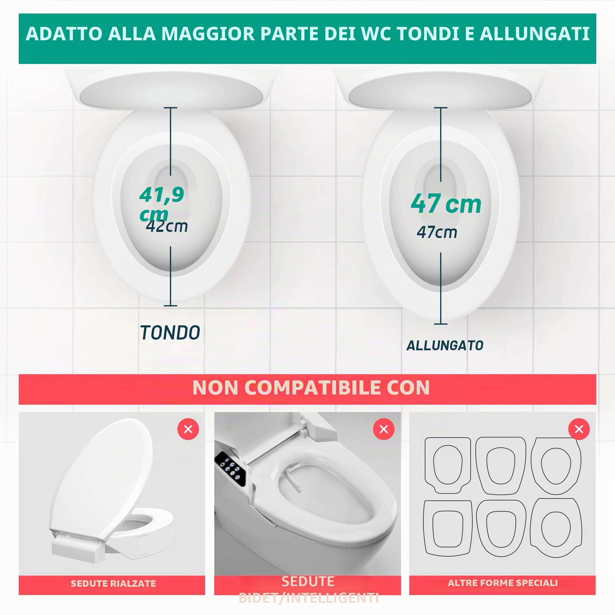 Lunderg - Rialzo per WC imbottito per anziani - Aggiunge 8 cm. Adattabile universalmente - Cuscino per WC rialzato e fermo con schiuma ad alta densità per comfort e altezza migliorati. Necessario dopo
