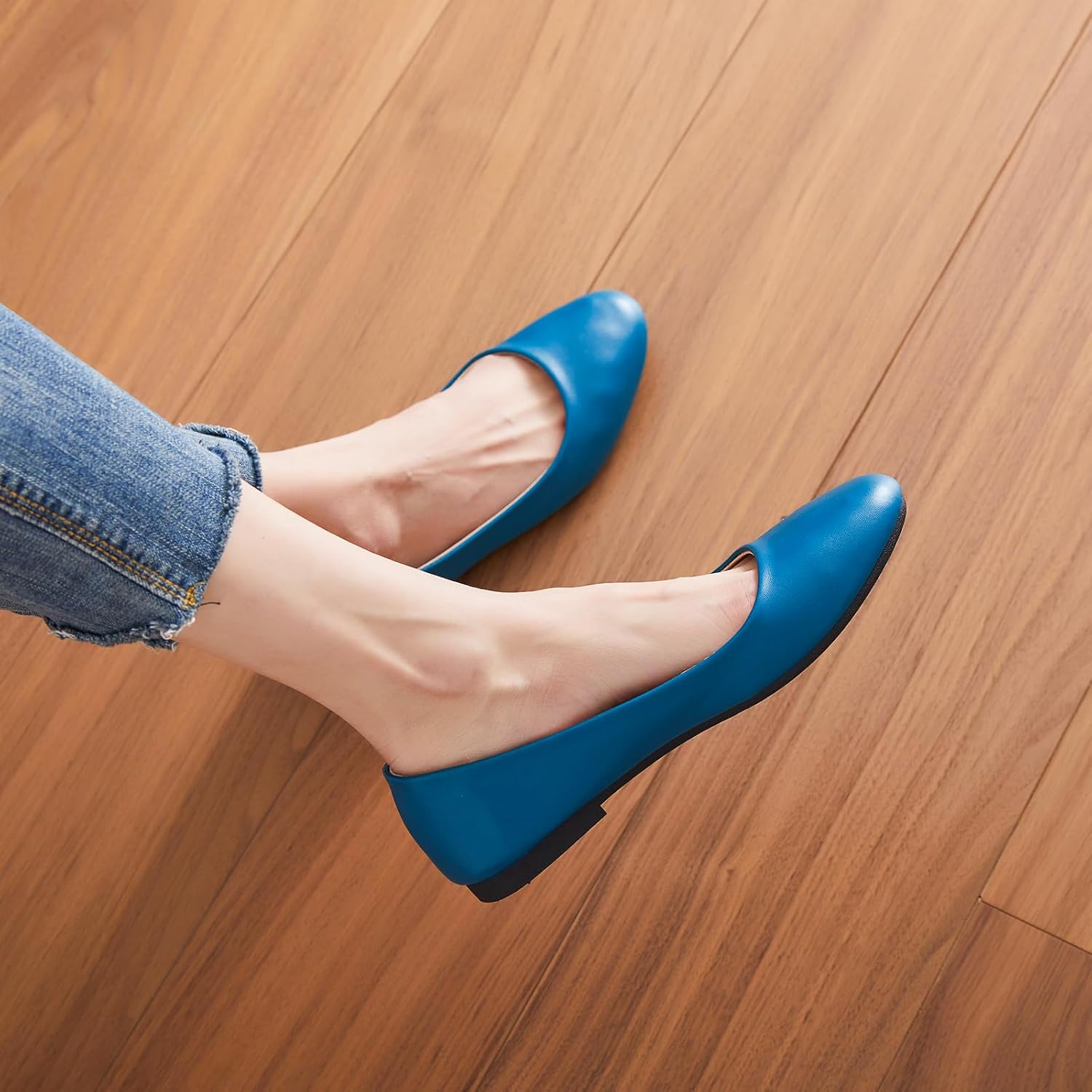 Hash Bubbie Women's Flats Shoes Ballet Flats Dress Shoes Comfortable PU Leather Slip on Shoes for Women - Image 3