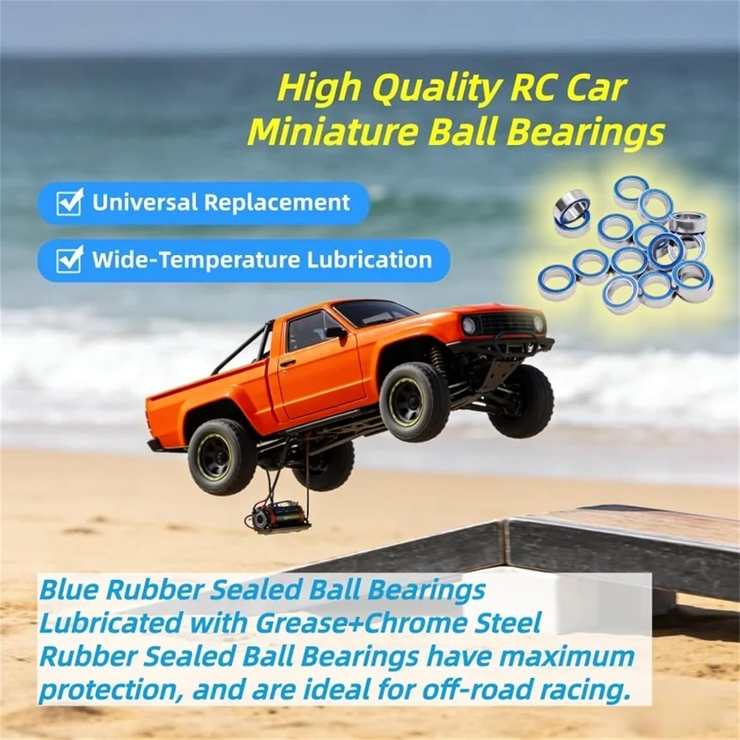 6704RS Bearing 10PCS 20x27x4 mm ABEC-7 Hobby Electric RC Car Truck 6704 RS 2RS Ball Bearings 6704-2RS Blue Sealed