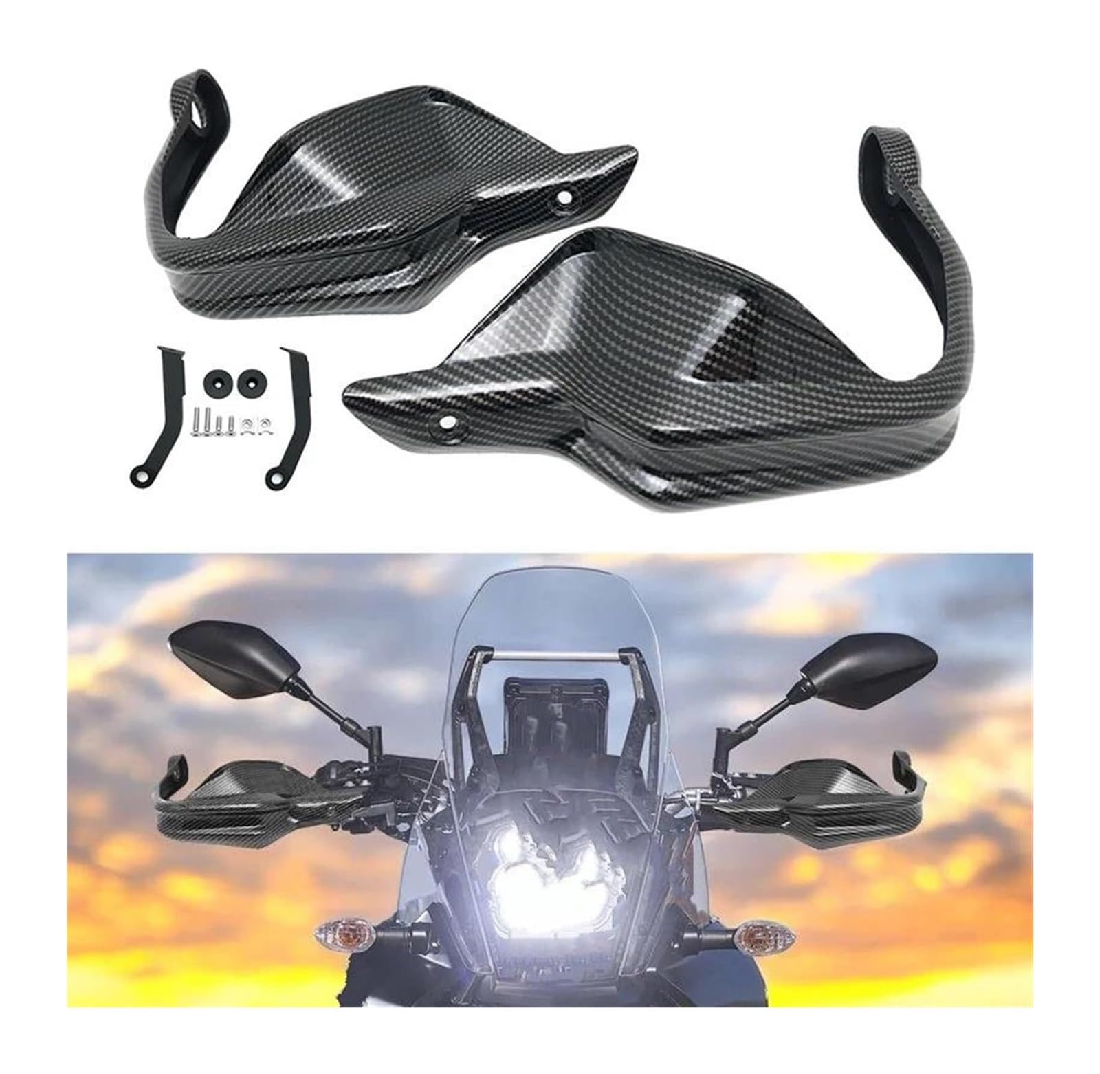 Motorrad Handschutz Für Yamaha Tenere 700 2019-2021 - CNC Aluminium Windschutz Blau