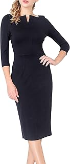 Women's Work Office Business Square Neck Sheath Midi Dress
