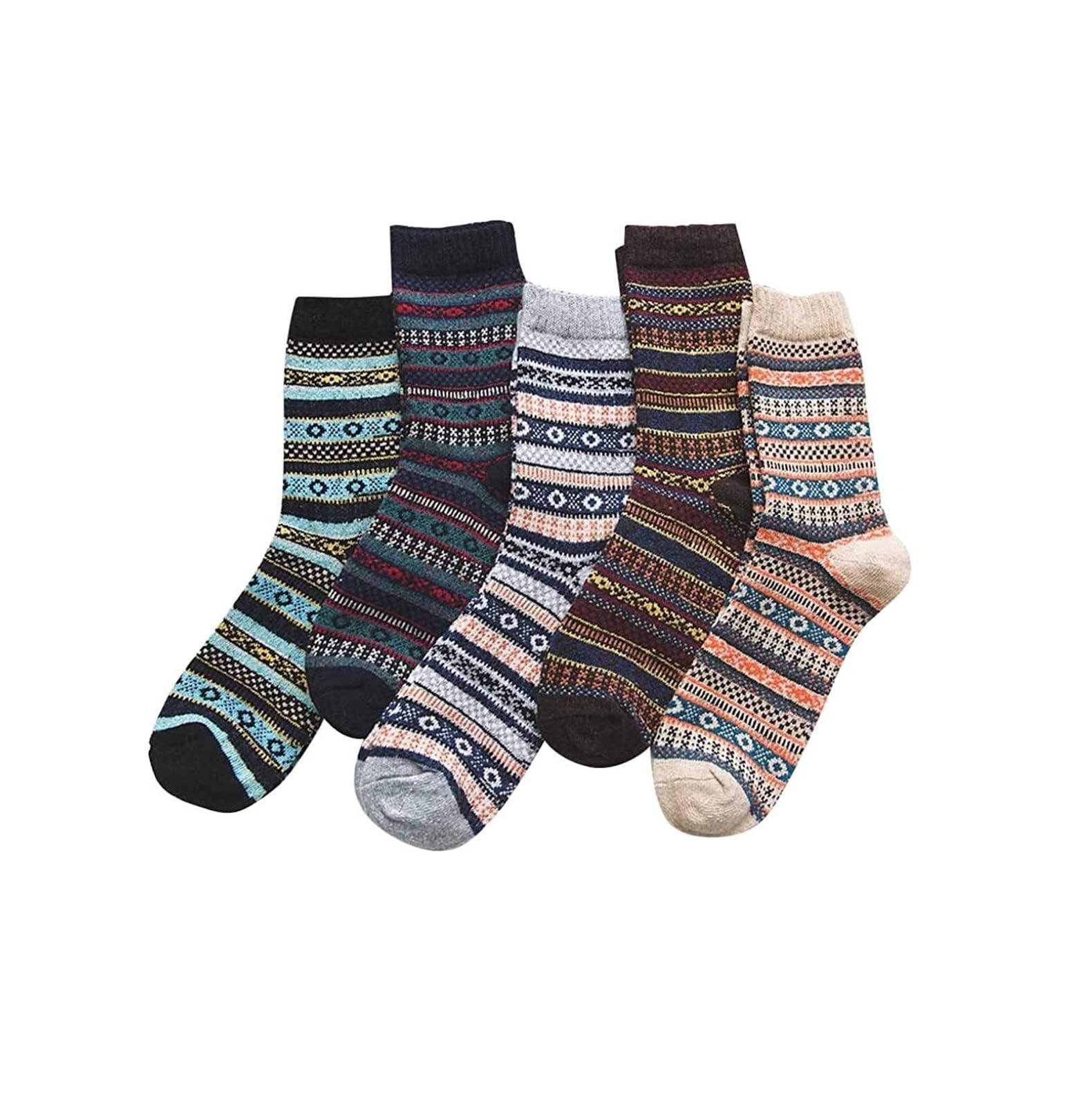 Calcetines Invierno 5 Pares De Calcetines Cálidos De Lana De Invierno Para Mujer, Calcetín Borroso Como Y Año Nuevo Calcetines Termicos