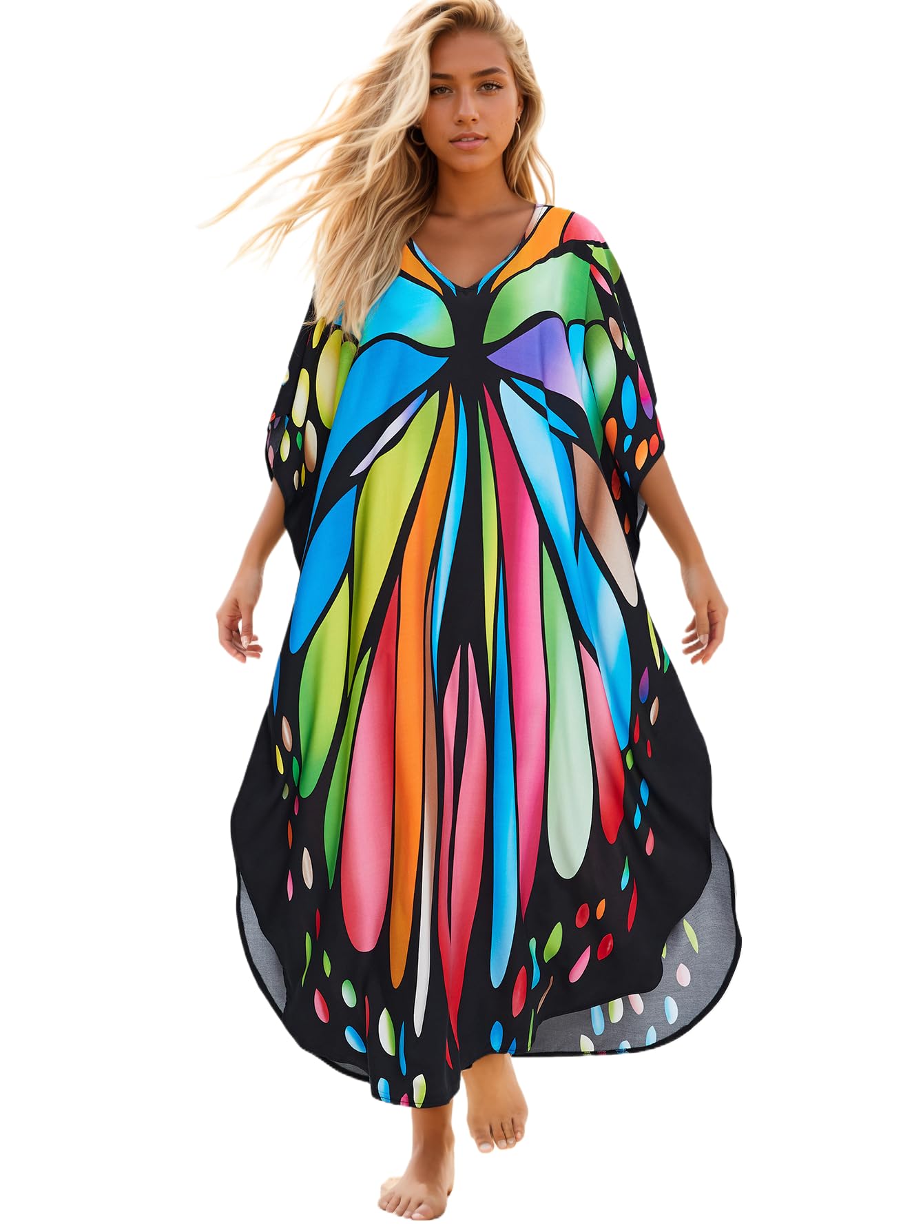Plus Size Kaftan Dresses - Caftans for Women One Size US S-4XL