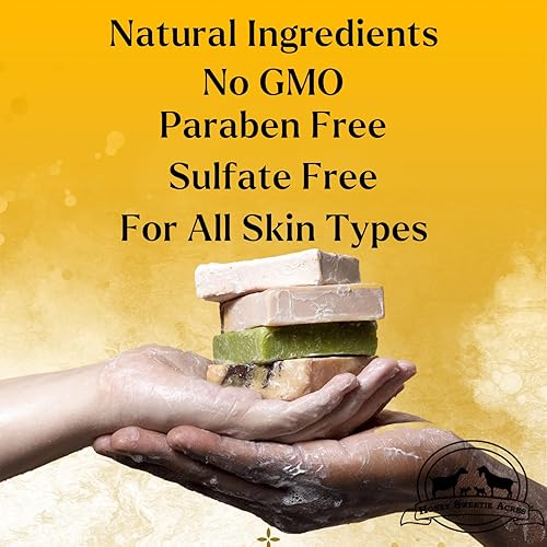 Miniatura 4 de Honey Sweetie Acres Paquete de muestra femenina Jabón de leche de cabra Jabón hecho a mano totalmente natural de leche de cabra nigeriana para