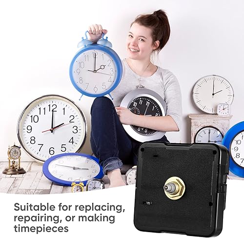 Miniatura 5 de ULTNICE Mecanismo de reloj de cuarzo, funciona con pilas, piezas de reparación de movimiento de reloj de pared