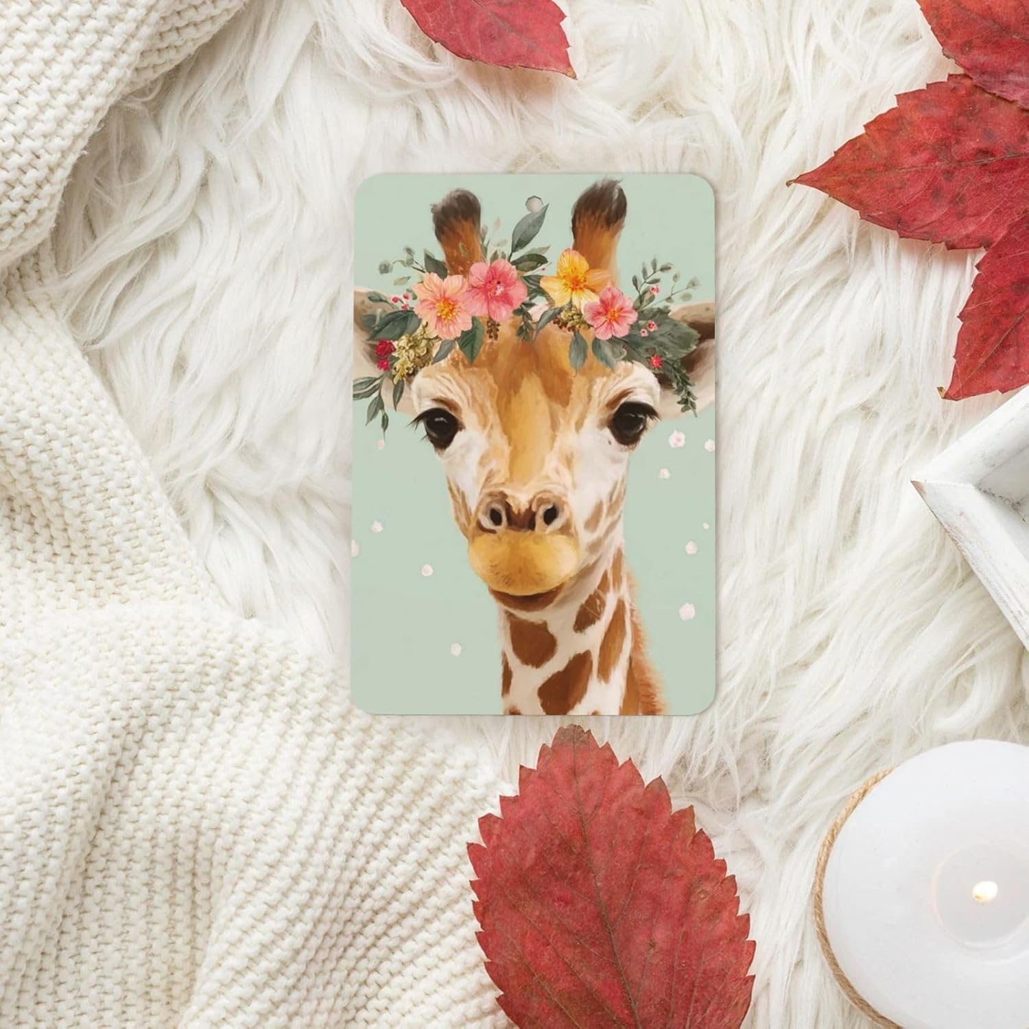 Car Air Freshener 100 PCS Giraffe with Floral Hanging Car Air Fresheners Auto Interior Decor Card Freshener Strong Scented Card Lavender Cars Scents for Office Bedroom Close Drawer Rectangle