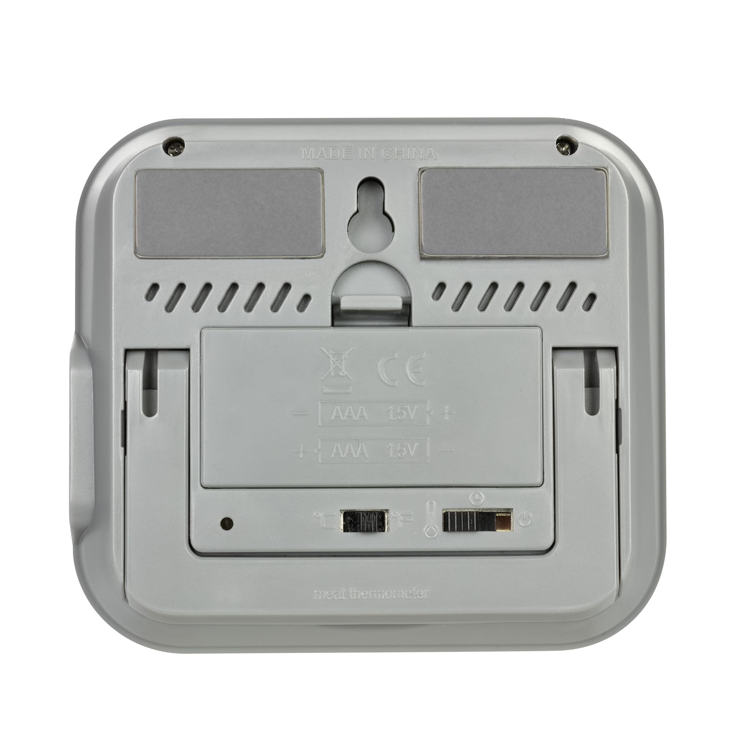 TFA Dostmann Termometro barbecue digitale, cucinca, arrosti, 14.1516, con 2 sonde acciaio inossidabile, termometro carne, forno a legna, 300 °C, con allarme, manzo/maiale/pollo/pesce, bianco