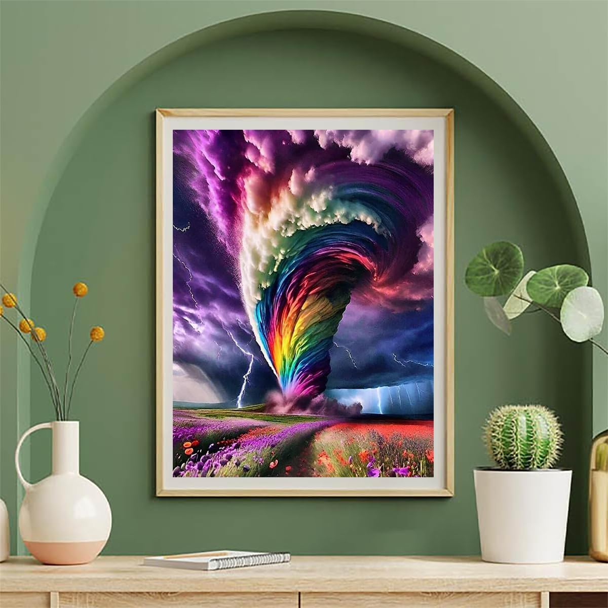 DIY 5D Diamond Painting Art Full Round Drills Cloud Tornado Diamond Painting Kit for Home Wall Art Decor 12 x 16 inch