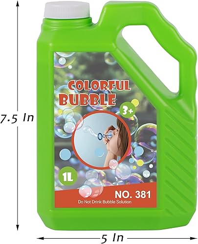 Vista 64 de Solución concentrada de burbujas Lulu Home, solución de repuesto de burbujas de 1 L/33.8 onzas de hasta 2.5 galones para máquina de burbujas de Red-2