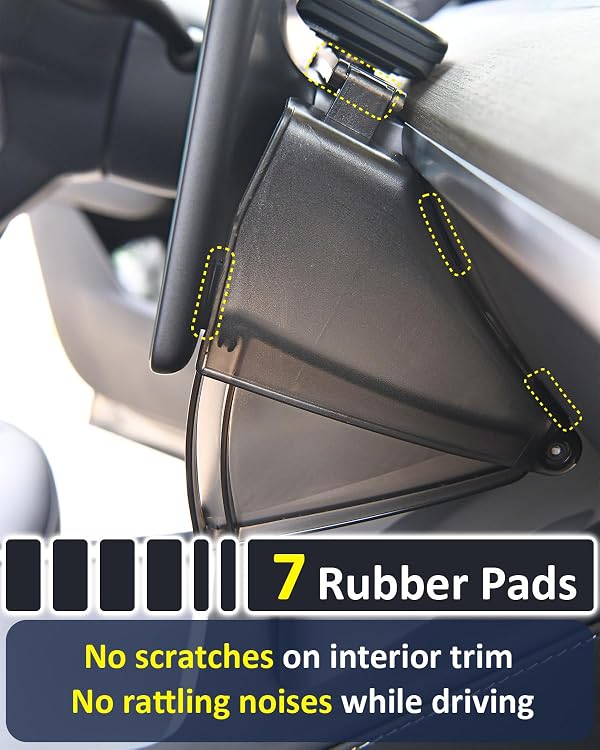 Under Screen Storage Organizer for Tesla Model Y Model 3 Accessories(include Juniper & Highland), Rattle-Free Push Latch Mechanism Perfect Fit, Tissue Dispenser, Hidden for Personal Valuables by Tadpole Jump - Image 5