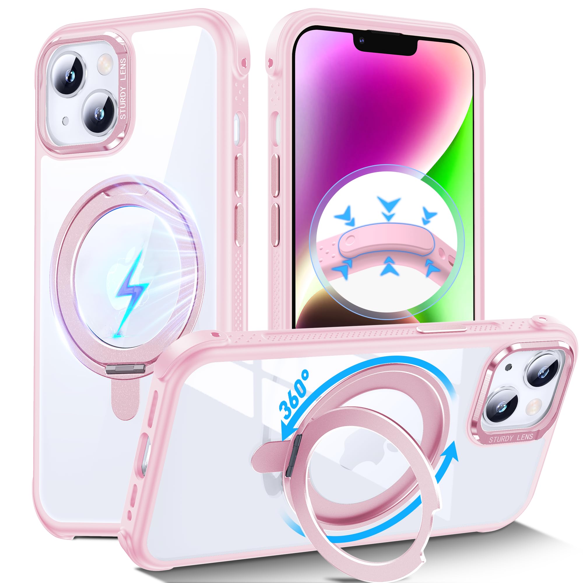 Coque iPhone 13 transparente anti-chocs qui ne jaunit pas rose - 8