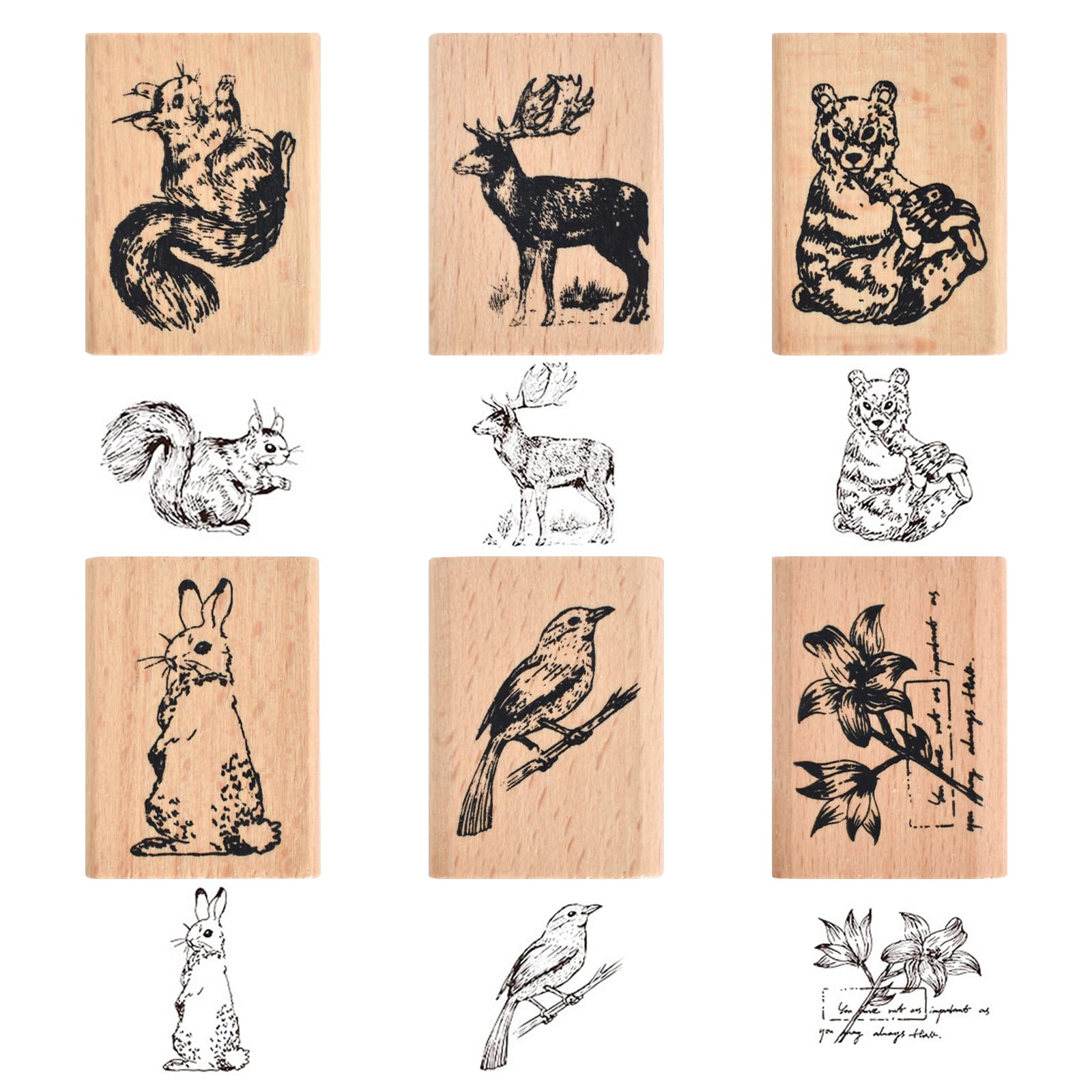 FINGERINSPIRE 8 Pcs Fall Woodland Stampers 8 Styles Round Autumn