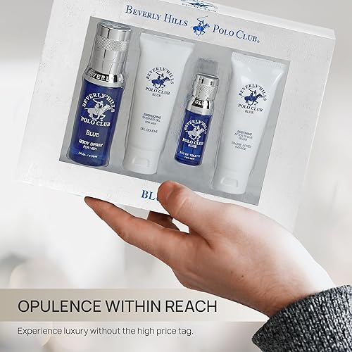 Miniatura 3 de Beverly Hills Polo Club BHPC - Juego de regalo económico de 4 piezas, con Eau de Toilette, spray corporal, gel para después del afeitado y ducha