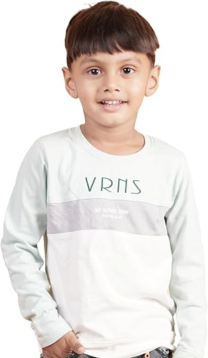 CocoBelle NYC Boy's Long Sleeve Solid T-Shirt Cotton Polo Neck (3-4 Years) Multicolour
