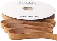 Vista 51 de Ribbli - Cinta de terciopelo marrón de 1 pulgada, carrete continuo de 25 yardas - Cinta navideña marrón para envoltorios de regalo, manualidades