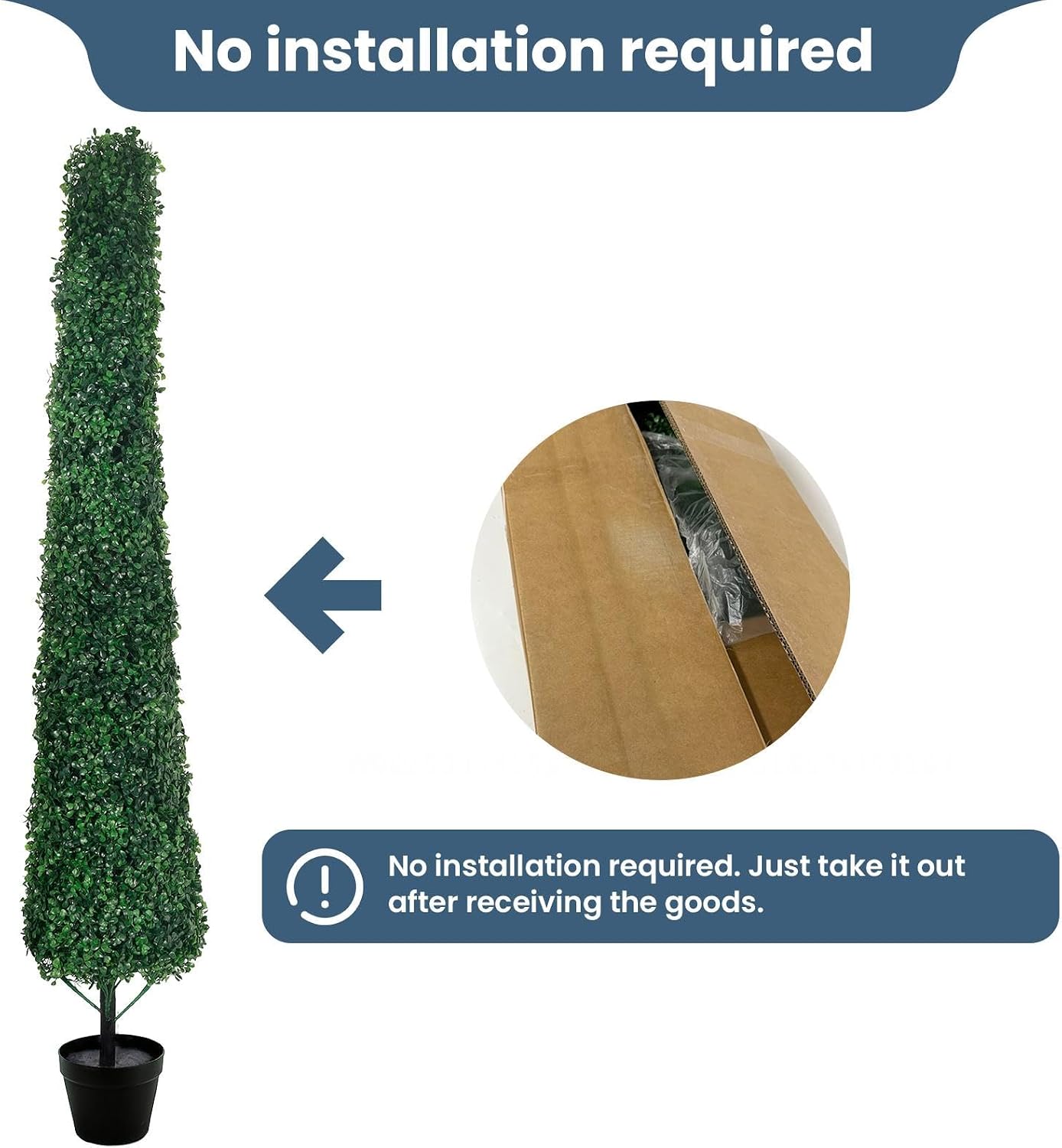 Pair of 4FT Faux Boxwood Topiary Trees, Artificial Potted Shrubs for Indoor and Outdoor Use, Decorative Green Plants for Entryway, Patio, Garden, or Office Display