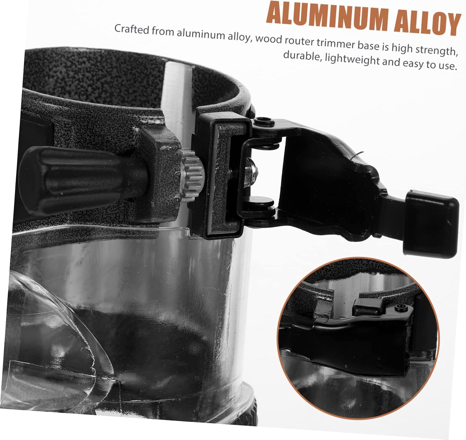 ORFOFE Router Woodworking Tool Trim Guard Aluminum Alloy Dust Reducer Heat Dissipation Base