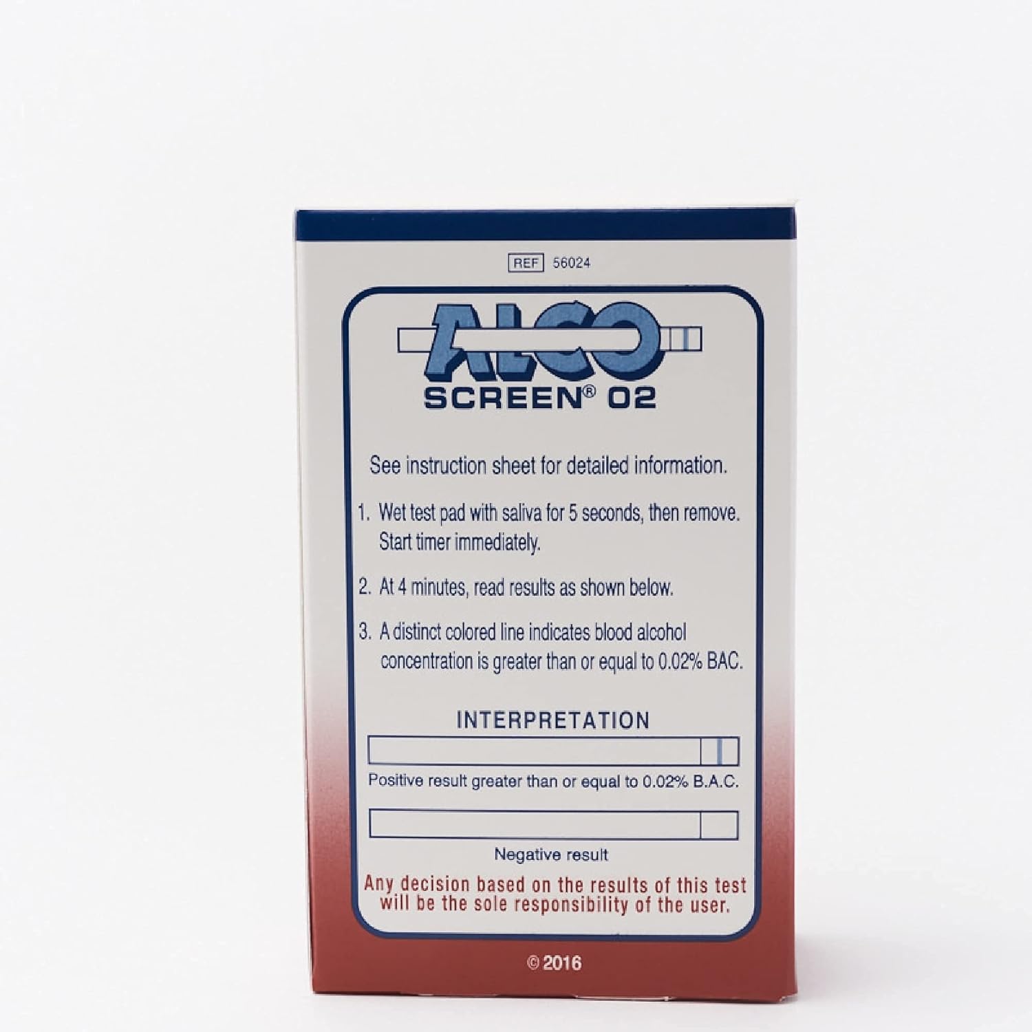 Saliva Alcohol Screen Test (Pack of 24)