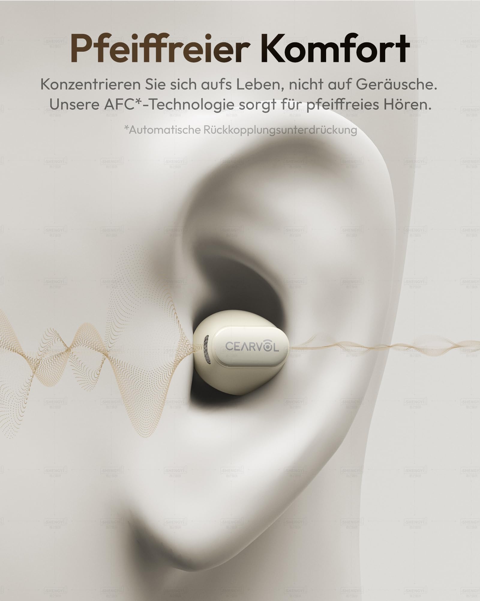 Wave Lite Soundgerät für Senioren, bis zu 40 dB Verstärkung, DNN/KI Sprachfokus, AFC gegen Rückkopplung, Bluetooth Dual, AUX-IN für TV & Alltag (Polarstern)