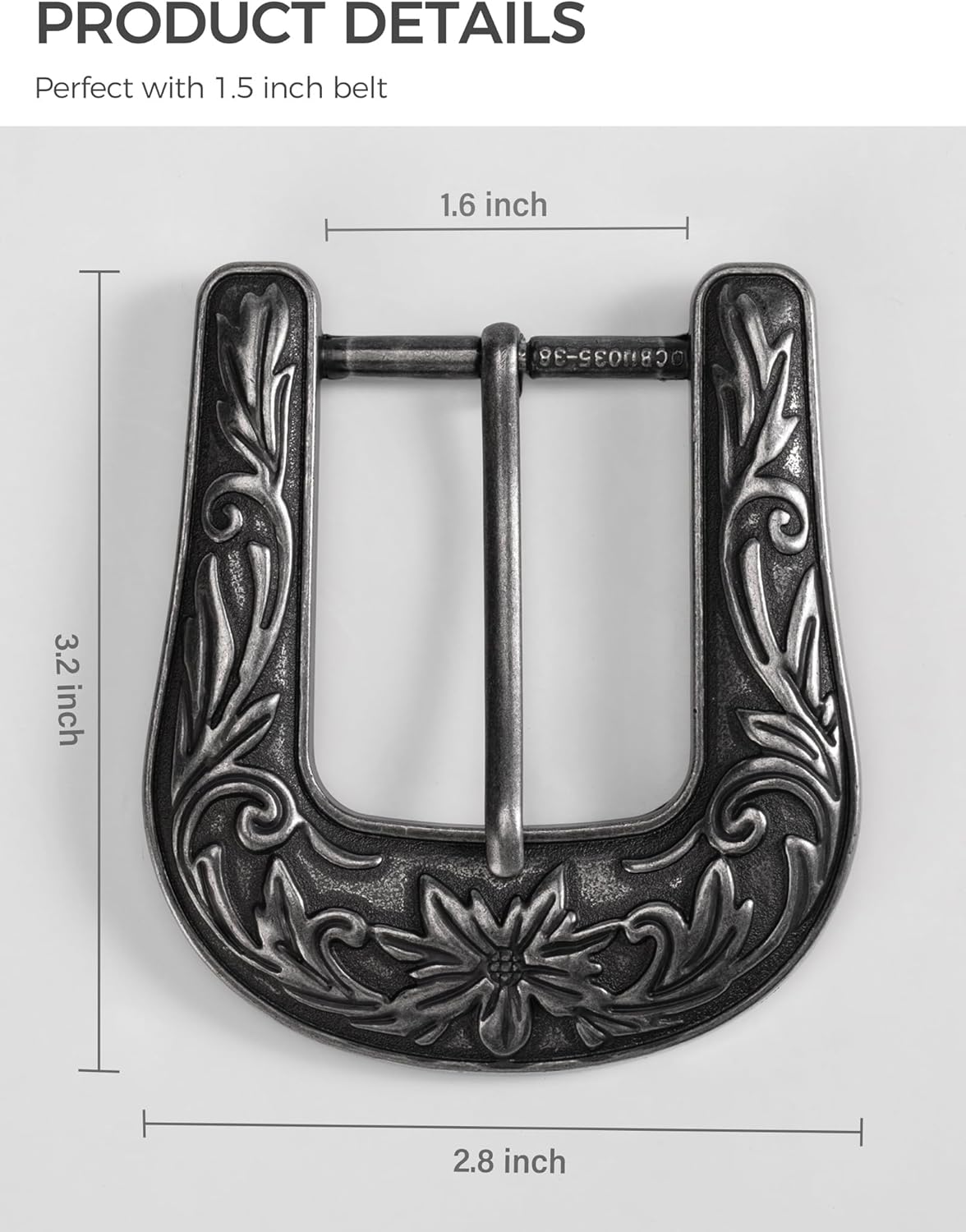 Western Belt Buckle - 1.5" Retro Cowboy Replacement Belt Buckle for Men & Women - Image 6