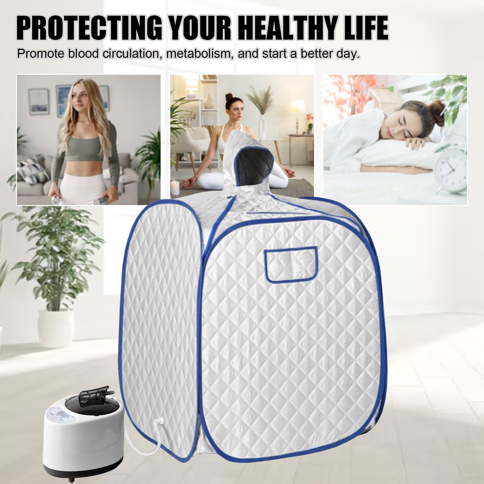 Générateur de Vapeur pour Sauna Portable 1000W avec Télécommande